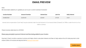 Payment Check email template